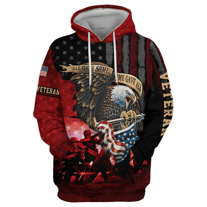 US VETERAN - All Gave Some Some Gave All Unisex Shirts , Gifts for veterans