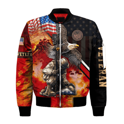 US VETERAN - AMERICAN RED EAGLE UNISEX SHIRTS , Gifts for veterans