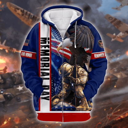 US Veteran - Memorial Day Is For Them Hoodie 3D , Gifts for veterans
