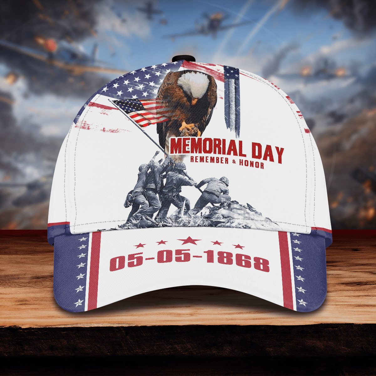US VETERAN - MEMORIAL DAY REMEMBER AND HONOR 3D CAP , Gifts for veterans