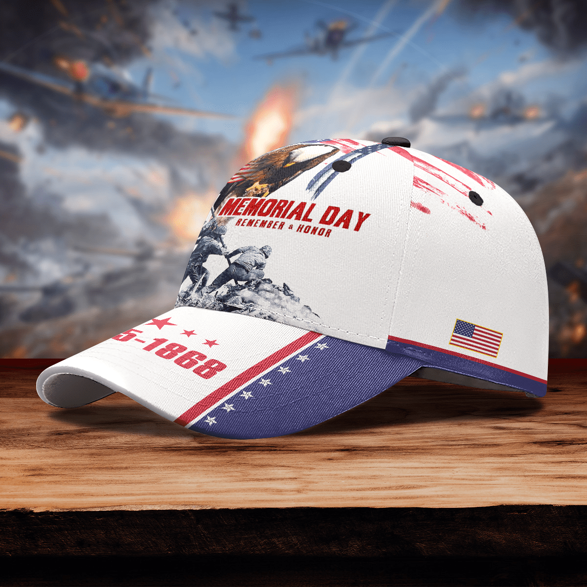US VETERAN - MEMORIAL DAY REMEMBER AND HONOR 3D CAP , Gifts for veterans