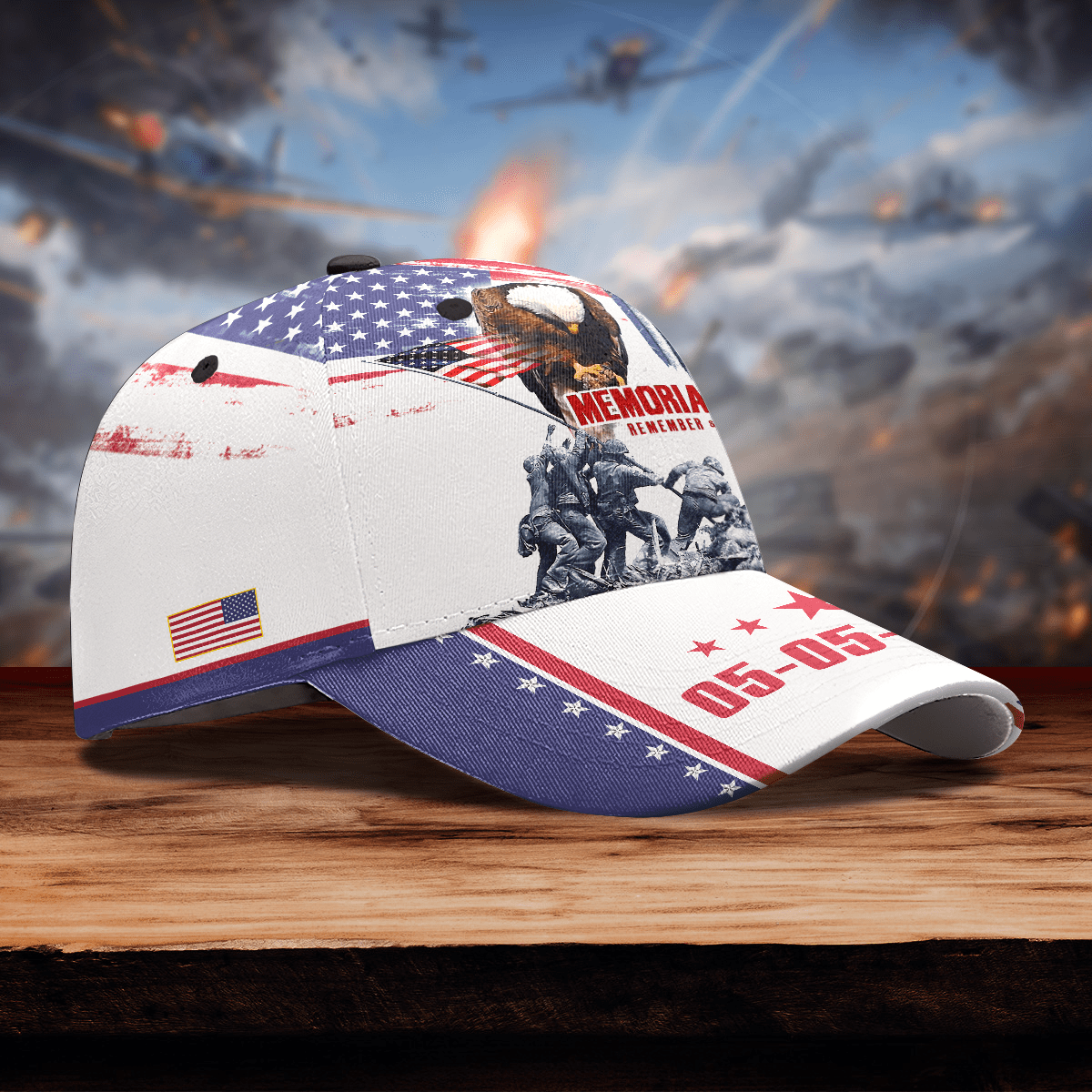 US VETERAN - MEMORIAL DAY REMEMBER AND HONOR 3D CAP , Gifts for veterans