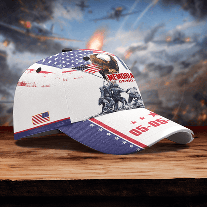 US VETERAN - MEMORIAL DAY REMEMBER AND HONOR 3D CAP , Gifts for veterans