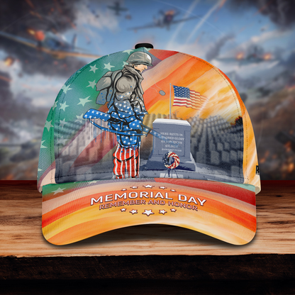 US VETERAN - MEMORIAL DAY REMEMBER AND HONOR 3D CAP , Gifts for veterans
