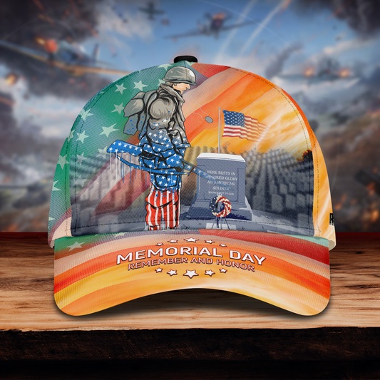 US VETERAN - MEMORIAL DAY REMEMBER AND HONOR 3D CAP , Gifts for veterans
