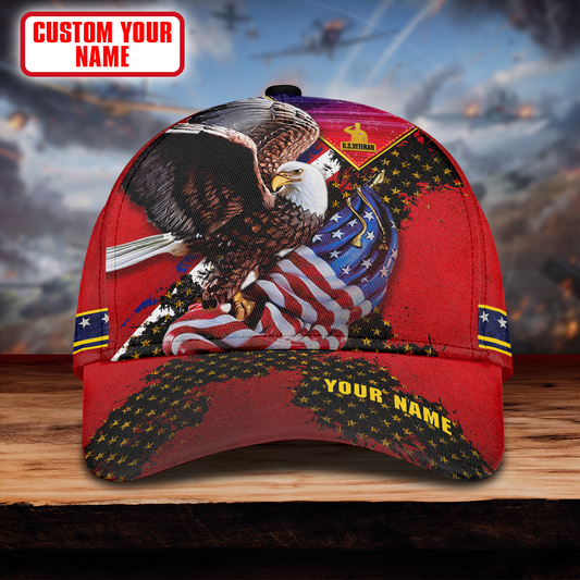 US VETERAN - EAGLE US VETERAN 3D CAP , Gifts for veterans