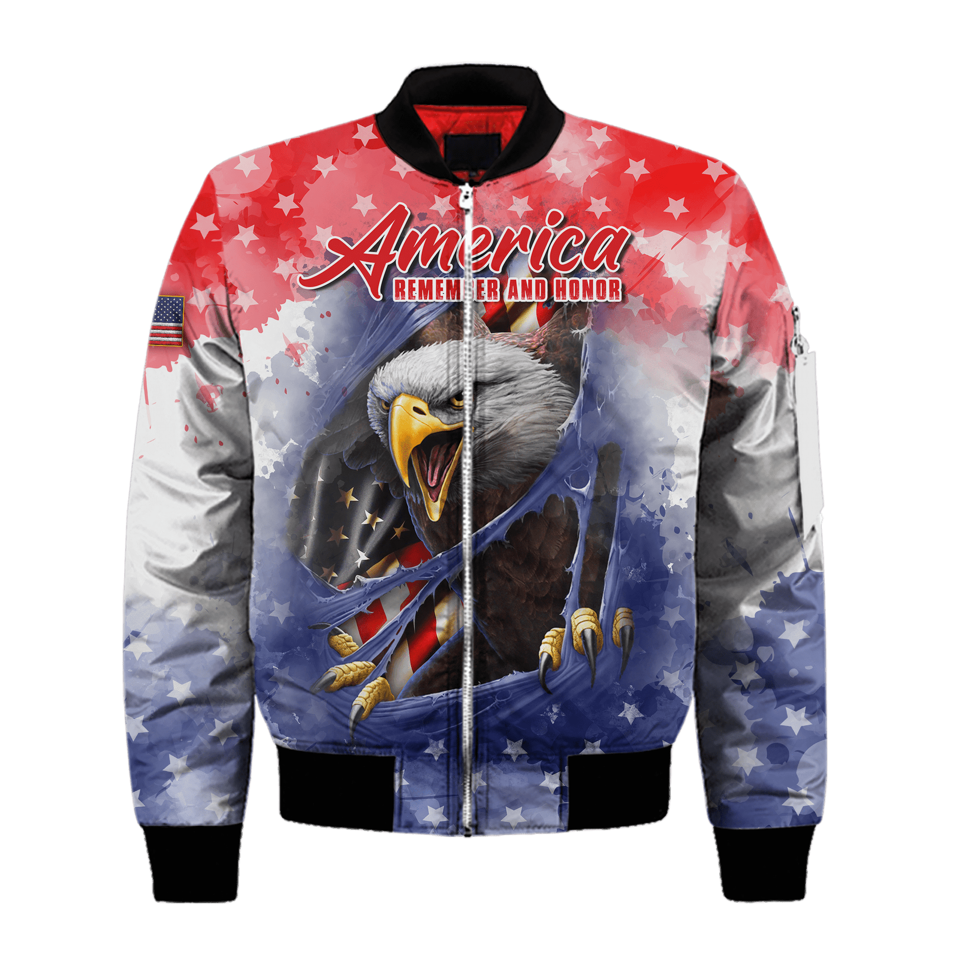 AMERICA REMEMBER AND HONOR - US VETERAN POLO WITH POCKET , Gifts for veterans