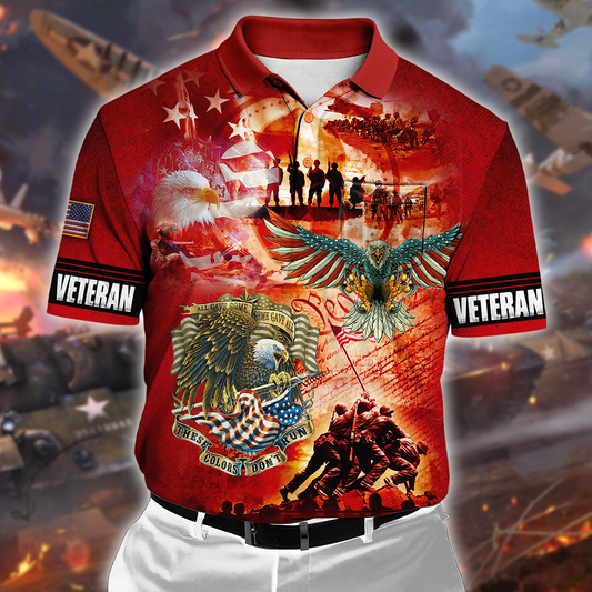 ALL GAVE SOME SOME GAVE ALL - US VETERAN POLO WITH POCKET , Gifts for veterans