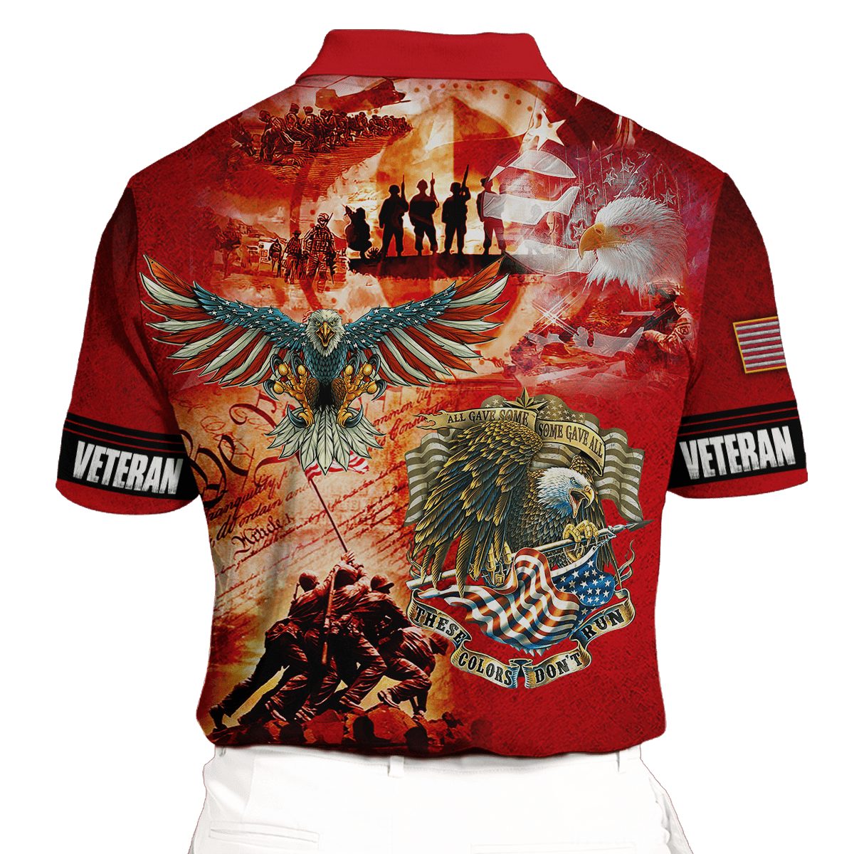 ALL GAVE SOME SOME GAVE ALL - US VETERAN POLO WITH POCKET , Gifts for veterans