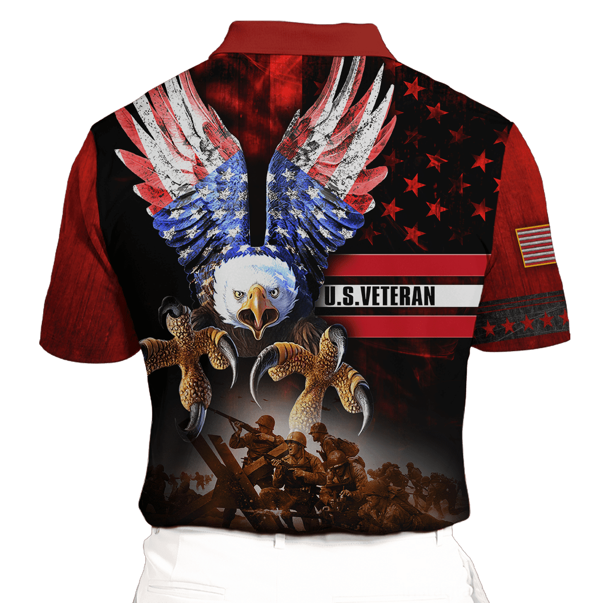HONOR THE FALLEN - US VETERAN POLO WITH POCKET , Gifts for veterans