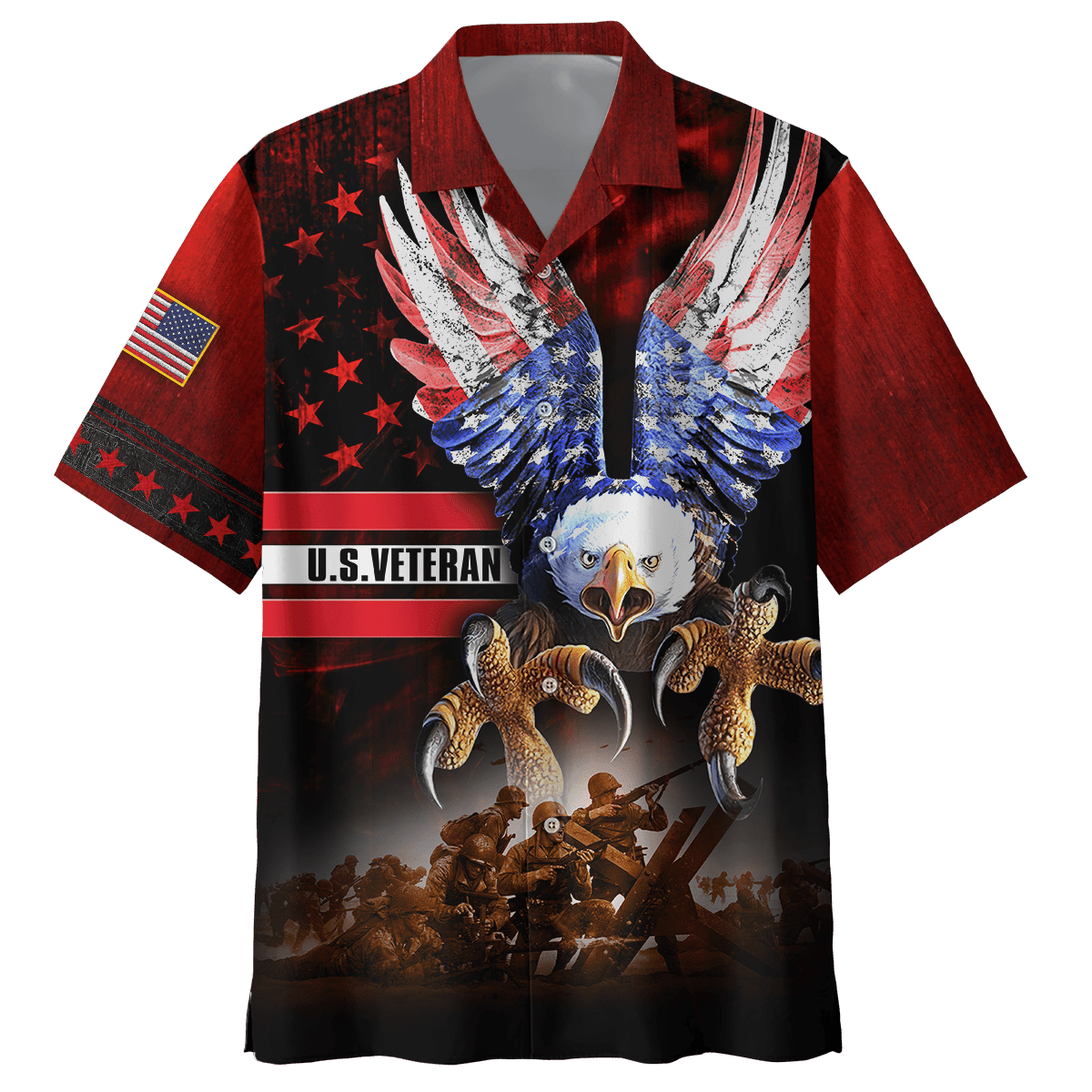 HONOR THE FALLEN - US VETERAN POLO WITH POCKET , Gifts for veterans