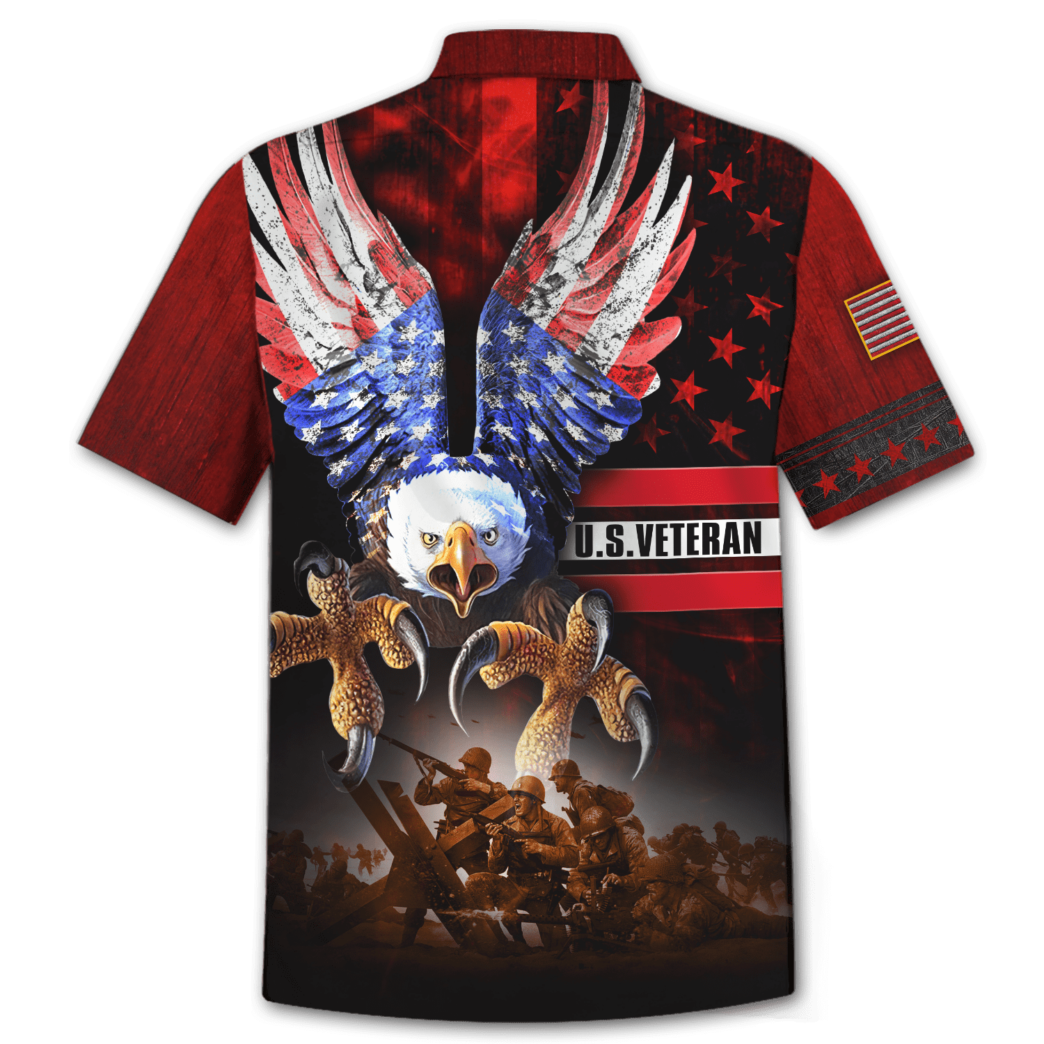 HONOR THE FALLEN - US VETERAN POLO WITH POCKET , Gifts for veterans