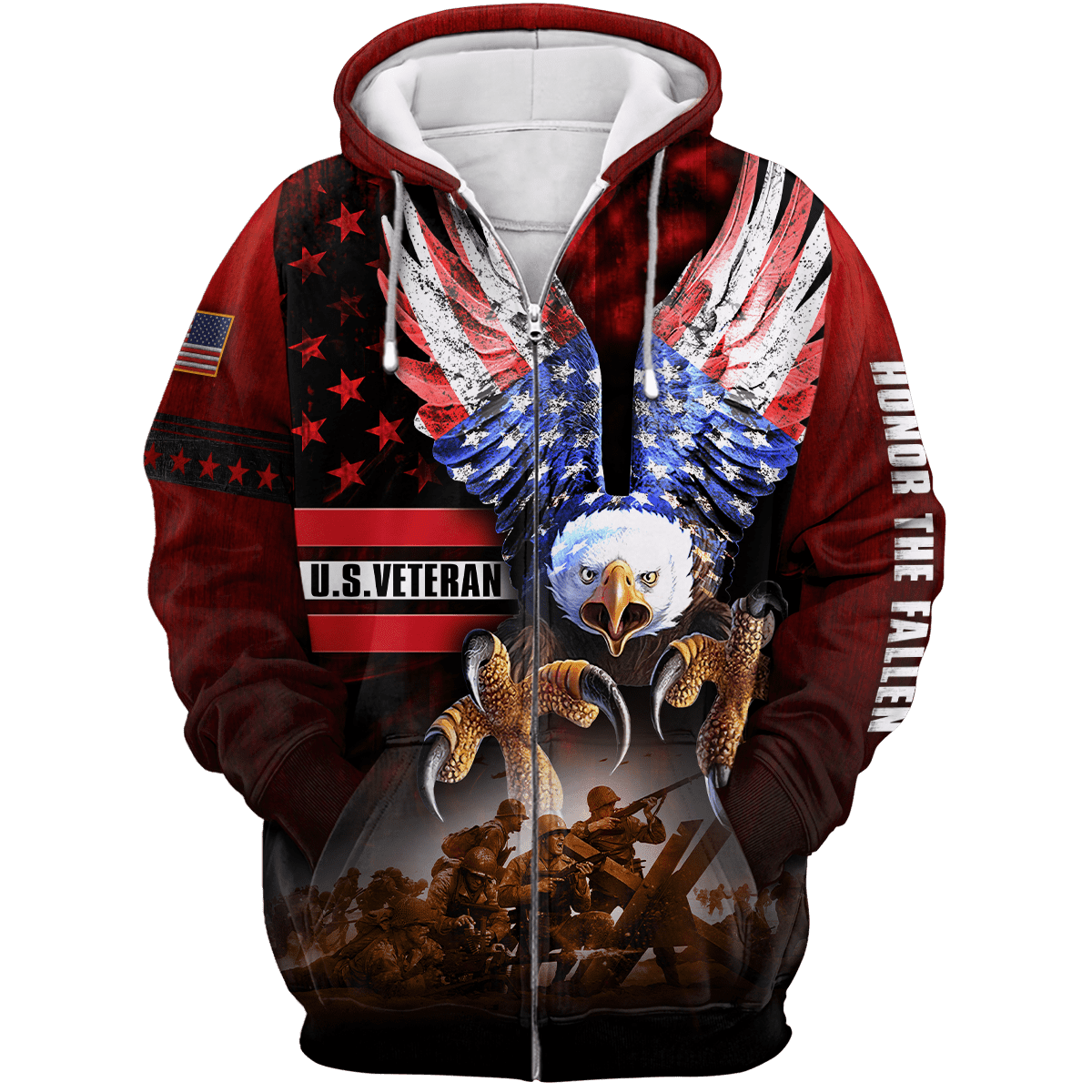 HONOR THE FALLEN - US VETERAN POLO WITH POCKET , Gifts for veterans