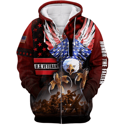 HONOR THE FALLEN - US VETERAN POLO WITH POCKET , Gifts for veterans