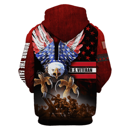 HONOR THE FALLEN - US VETERAN POLO WITH POCKET , Gifts for veterans