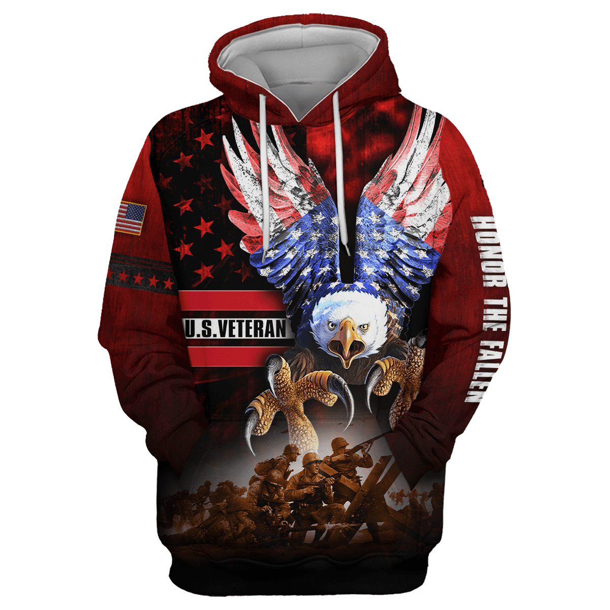 HONOR THE FALLEN - US VETERAN POLO WITH POCKET , Gifts for veterans