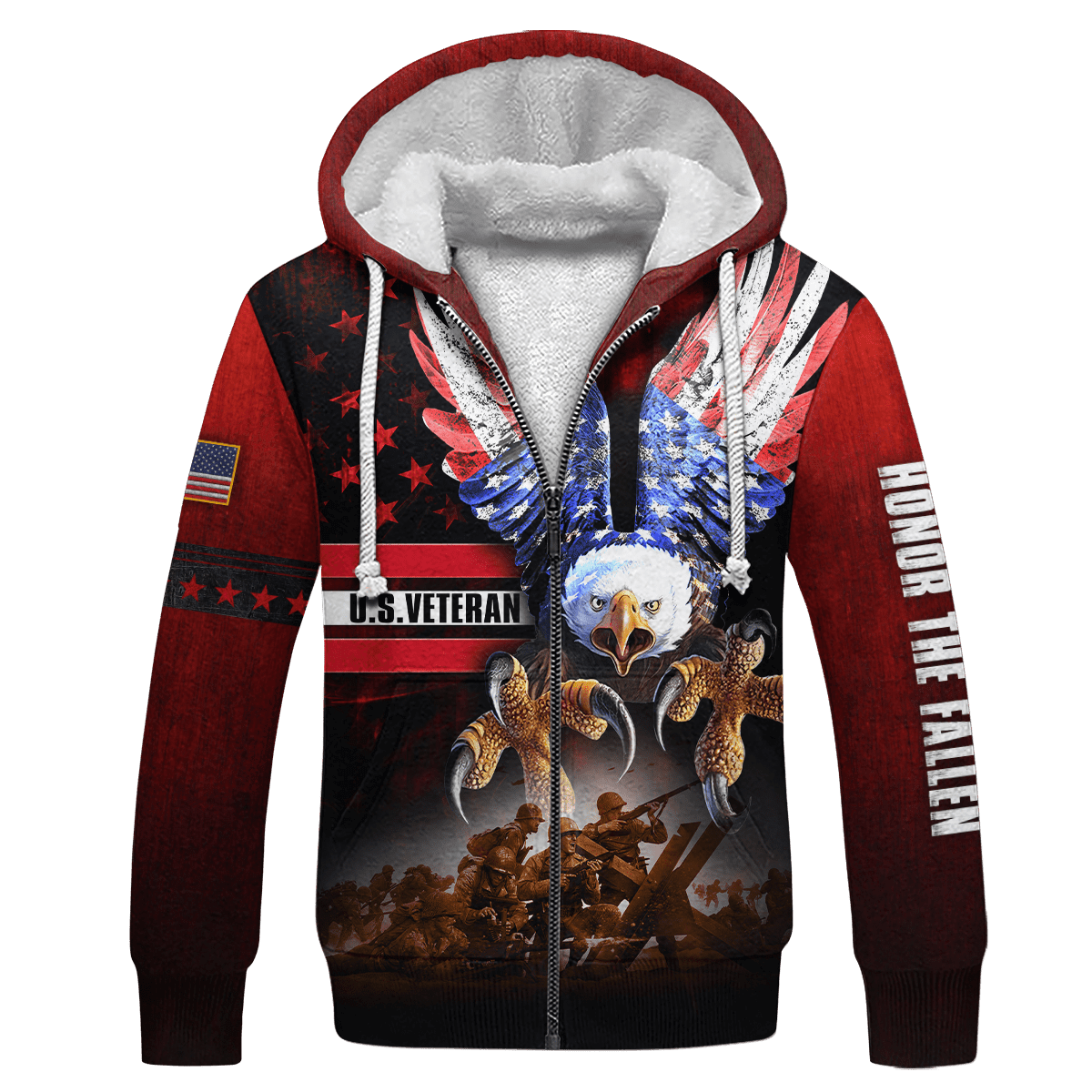 HONOR THE FALLEN - US VETERAN POLO WITH POCKET , Gifts for veterans