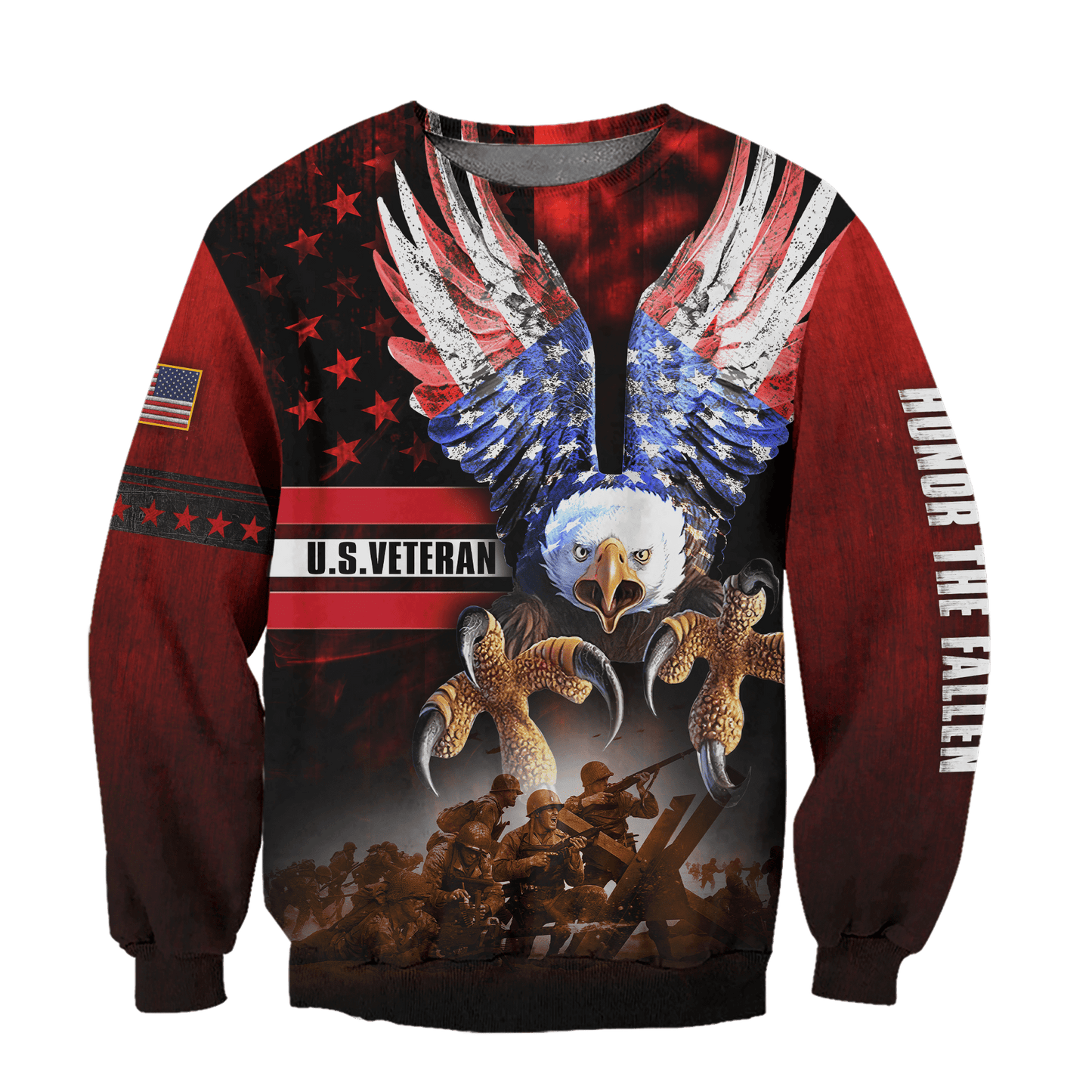 HONOR THE FALLEN - US VETERAN POLO WITH POCKET , Gifts for veterans