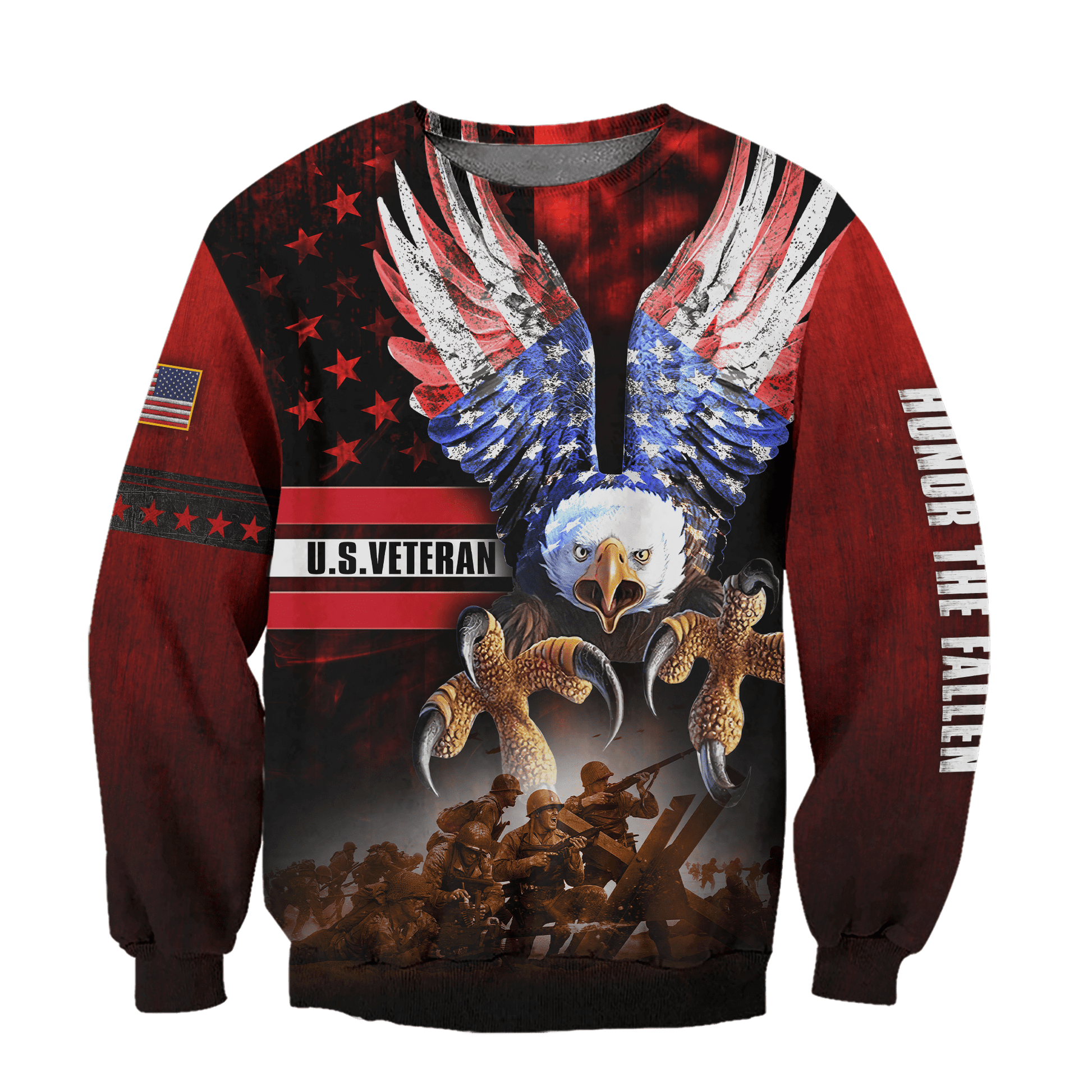HONOR THE FALLEN - US VETERAN POLO WITH POCKET , Gifts for veterans