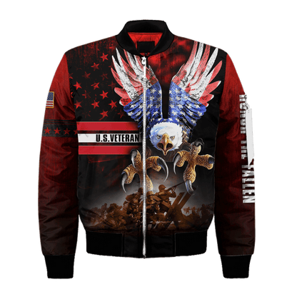 HONOR THE FALLEN - US VETERAN POLO WITH POCKET , Gifts for veterans