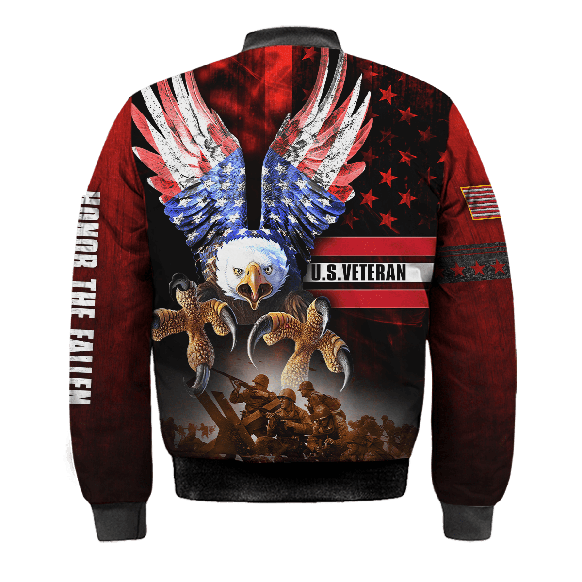 HONOR THE FALLEN - US VETERAN POLO WITH POCKET , Gifts for veterans