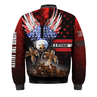 HONOR THE FALLEN - US VETERAN POLO WITH POCKET , Gifts for veterans
