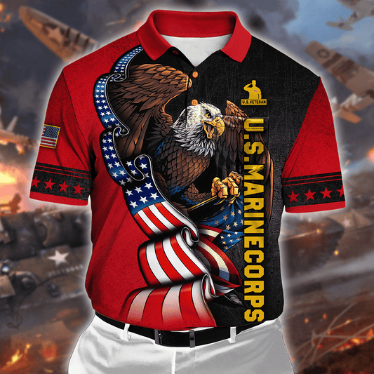 ALL GAVE SOME SOME GAVE ALL - US Marine POLO WITH POCKET , Gifts for veterans