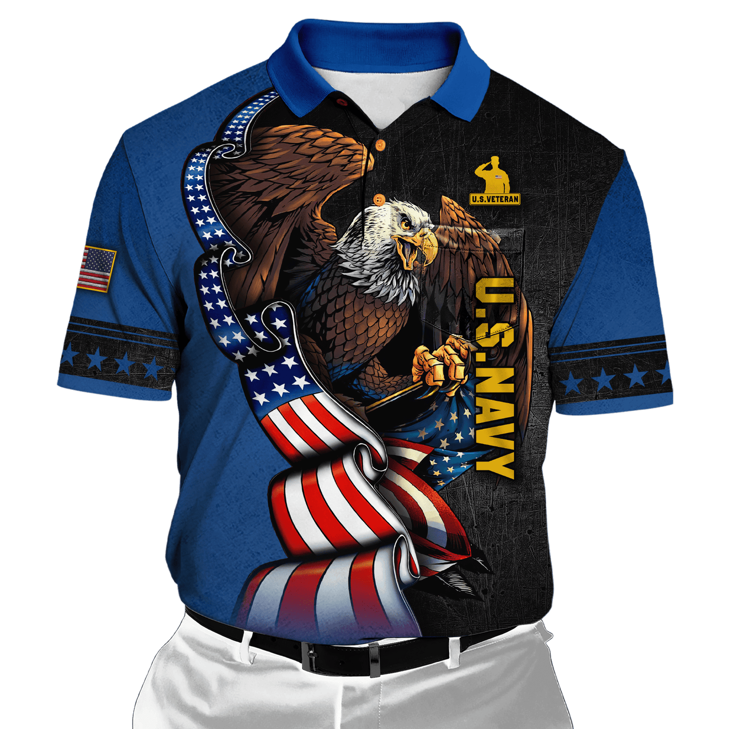 ALL GAVE SOME SOME GAVE ALL - US NAVY POLO WITH POCKET , Gifts for veterans