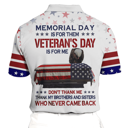 US VETERAN - REMEMBER - HONOR - RESPECT - POLO WITH POCKET , Gifts for veterans