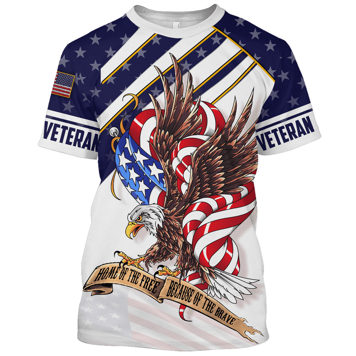 HOME OF THE FREE BECAUSE OF THE BRAVE - HAWAIIAN SHIRT , Gifts for veterans, easychoo.com
