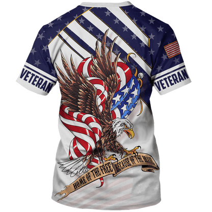 HOME OF THE FREE BECAUSE OF THE BRAVE - HAWAIIAN SHIRT , Gifts for veterans, easychoo.com