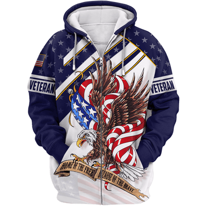 HOME OF THE FREE BECAUSE OF THE BRAVE - HAWAIIAN SHIRT , Gifts for veterans, easychoo.com