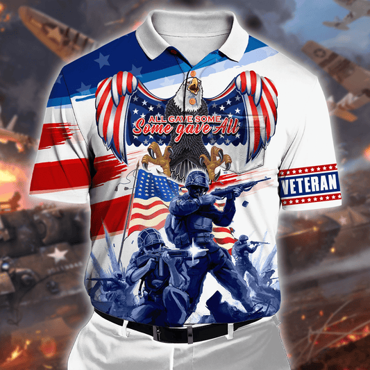 ALL GAVE SOME SOME GAVE ALL - POLO WITH POCKET , Gifts for veterans