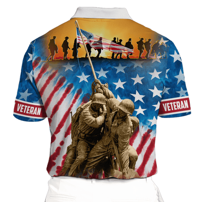 US VETERAN - HONOR THE FALLEN - POLO WITH POCKET , Gifts for veterans