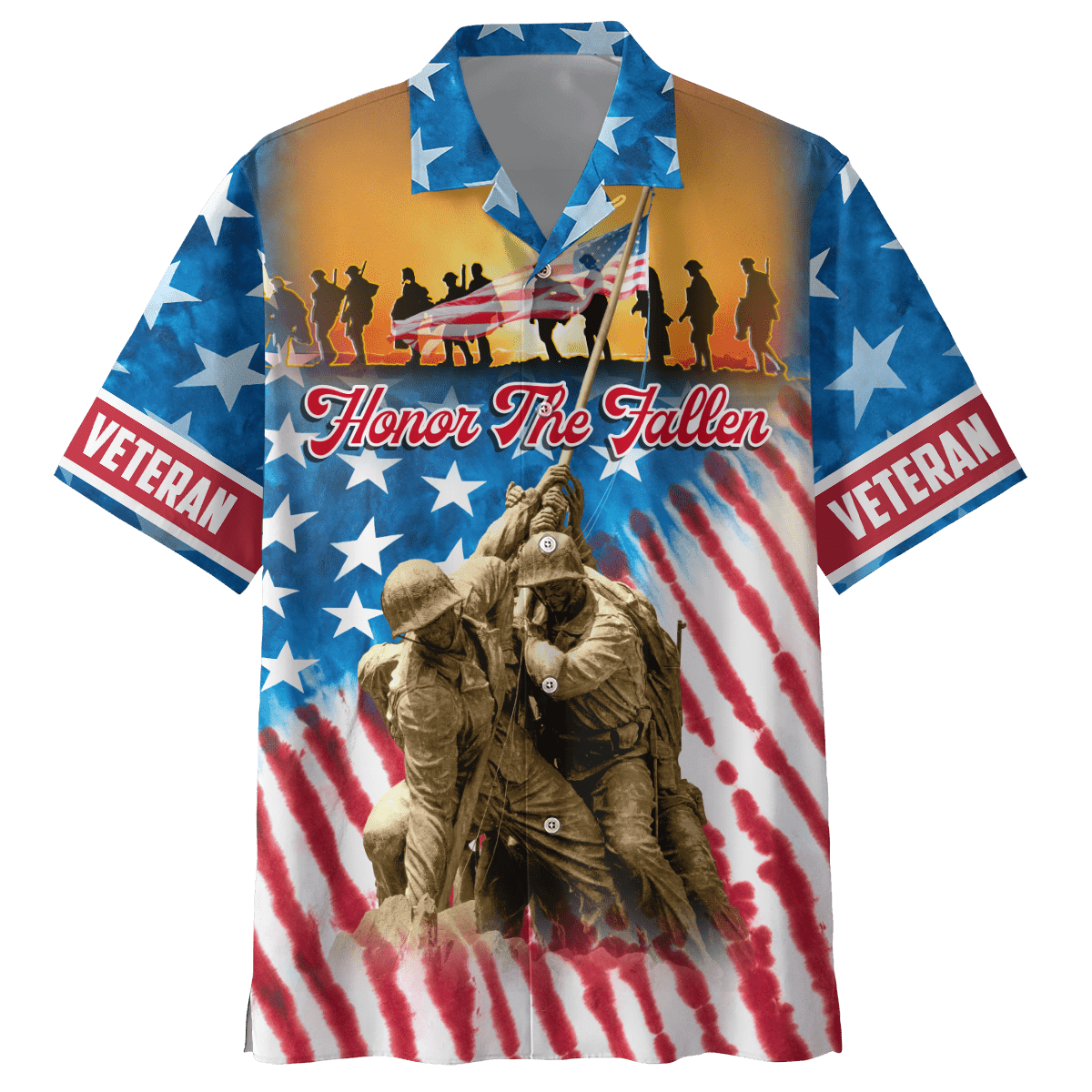 US VETERAN - HONOR THE FALLEN - POLO WITH POCKET , Gifts for veterans