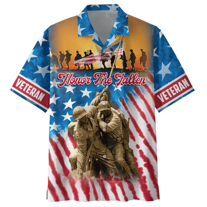 US VETERAN - HONOR THE FALLEN - POLO WITH POCKET , Gifts for veterans
