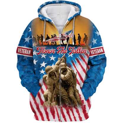US VETERAN - HONOR THE FALLEN - POLO WITH POCKET , Gifts for veterans