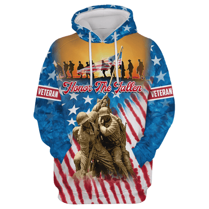 US VETERAN - HONOR THE FALLEN - POLO WITH POCKET , Gifts for veterans