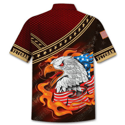 EAGLE AMERICAN FLAG - POLO WITH POCKET , Gifts for veterans