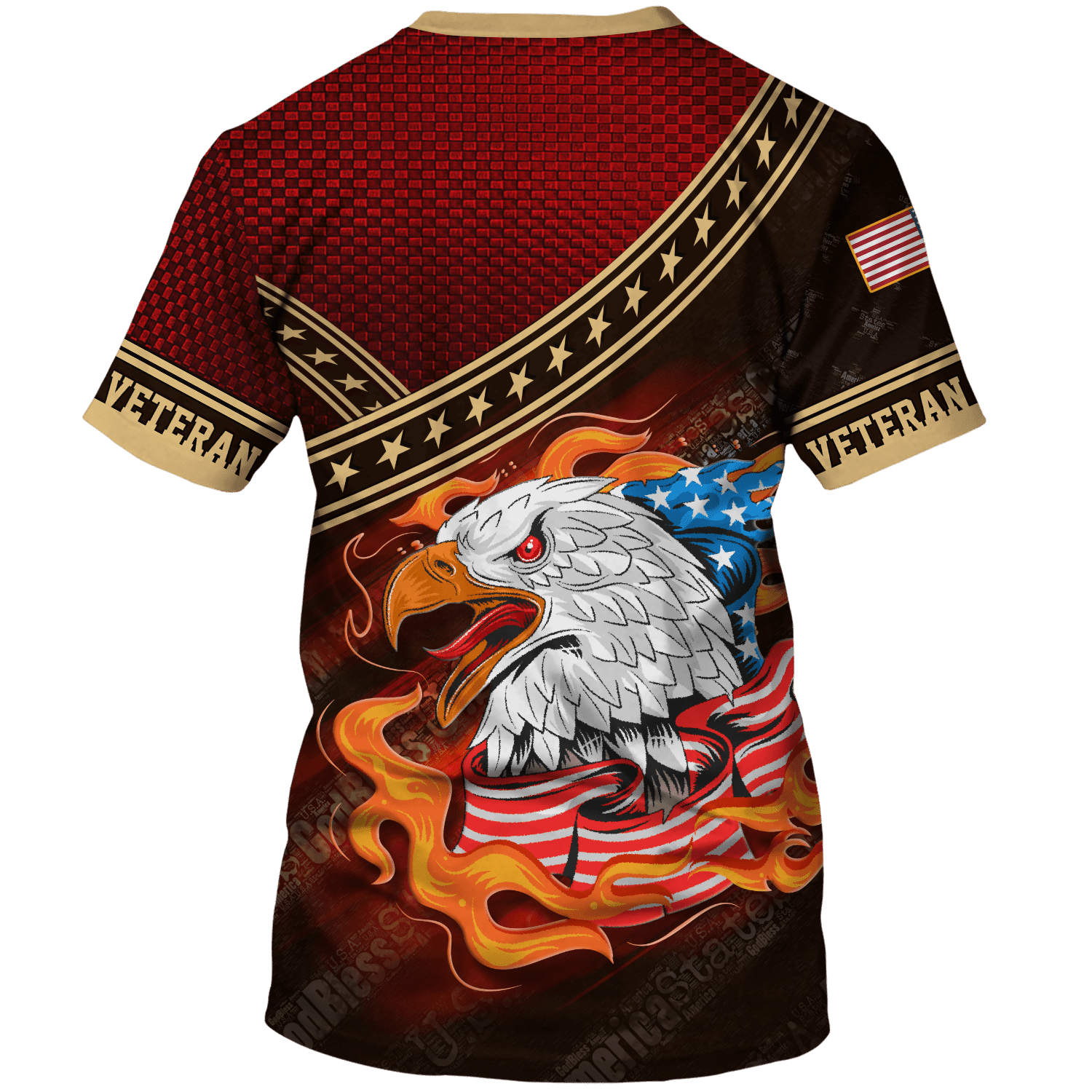 EAGLE AMERICAN FLAG - POLO WITH POCKET , Gifts for veterans