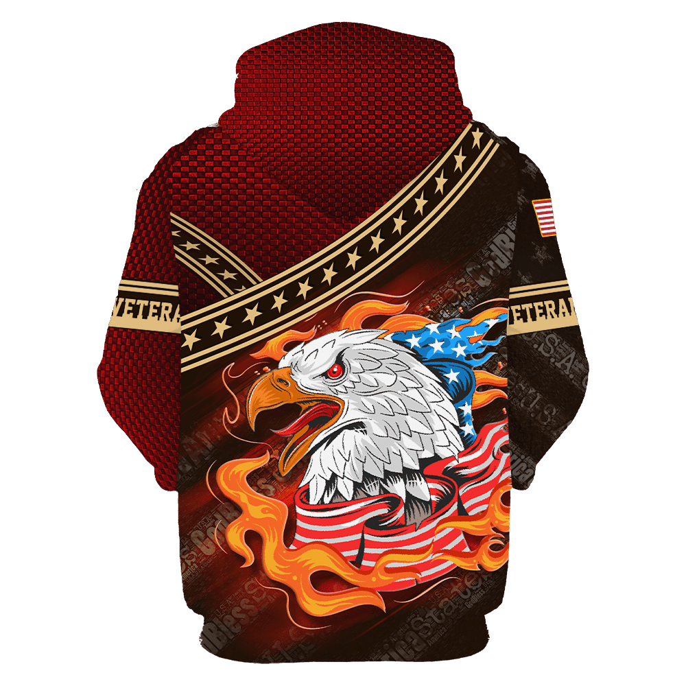 EAGLE AMERICAN FLAG - POLO WITH POCKET , Gifts for veterans
