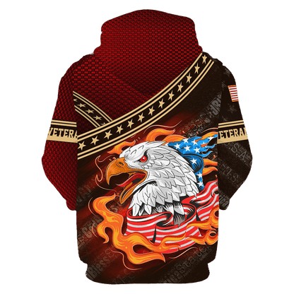 EAGLE AMERICAN FLAG - POLO WITH POCKET , Gifts for veterans