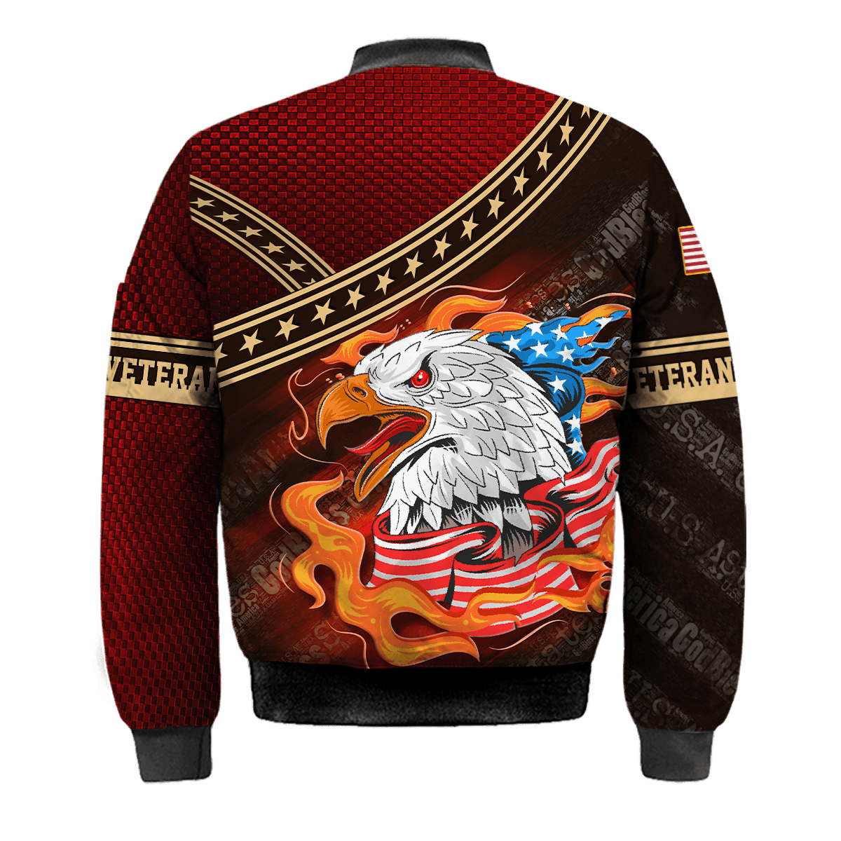 EAGLE AMERICAN FLAG - POLO WITH POCKET , Gifts for veterans