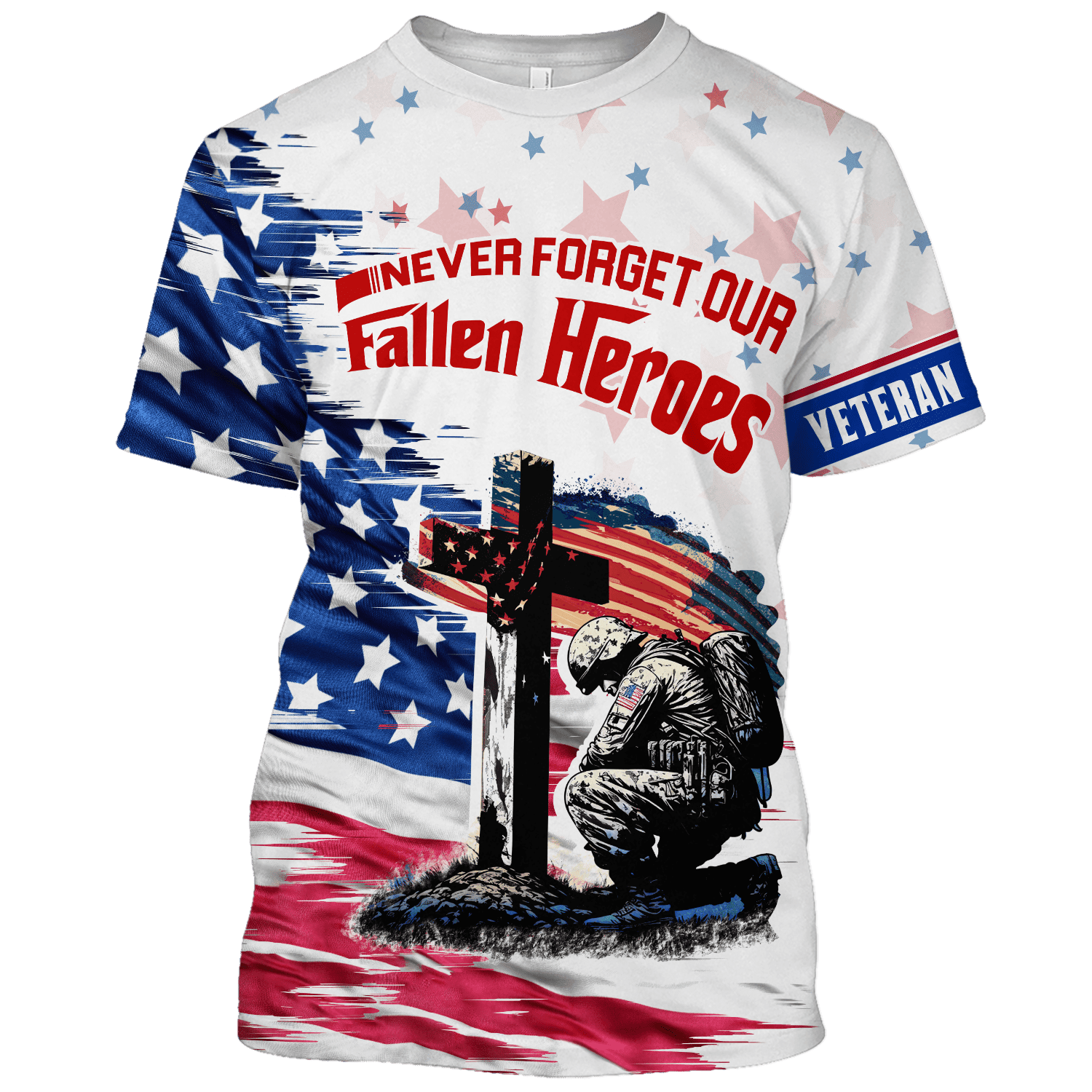 NEVER FORGET OUR FALLEN HEROES - POLO WITH POCKET , Gifts for veterans