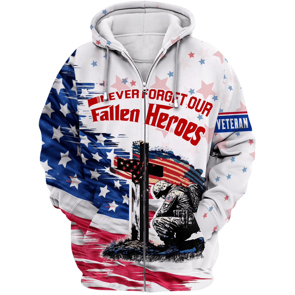 NEVER FORGET OUR FALLEN HEROES - POLO WITH POCKET , Gifts for veterans