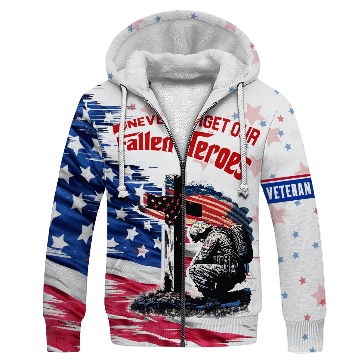 NEVER FORGET OUR FALLEN HEROES - POLO WITH POCKET , Gifts for veterans