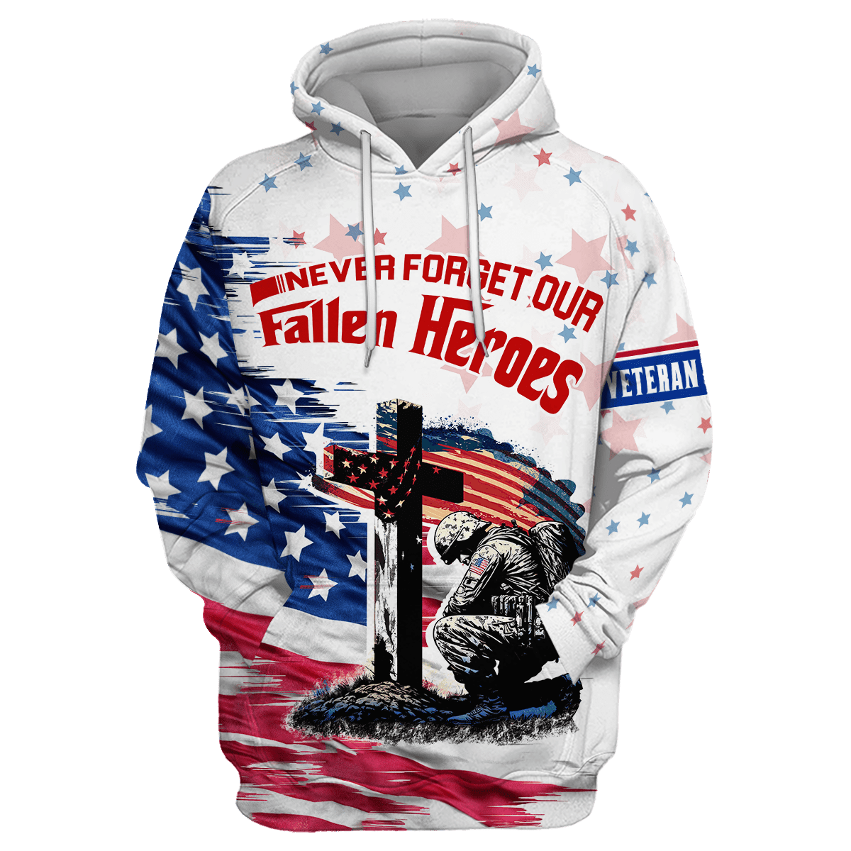 NEVER FORGET OUR FALLEN HEROES - POLO WITH POCKET , Gifts for veterans