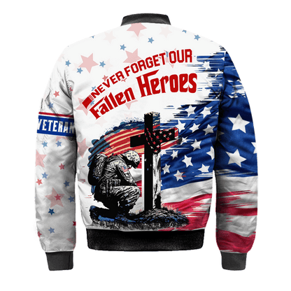 NEVER FORGET OUR FALLEN HEROES - POLO WITH POCKET , Gifts for veterans