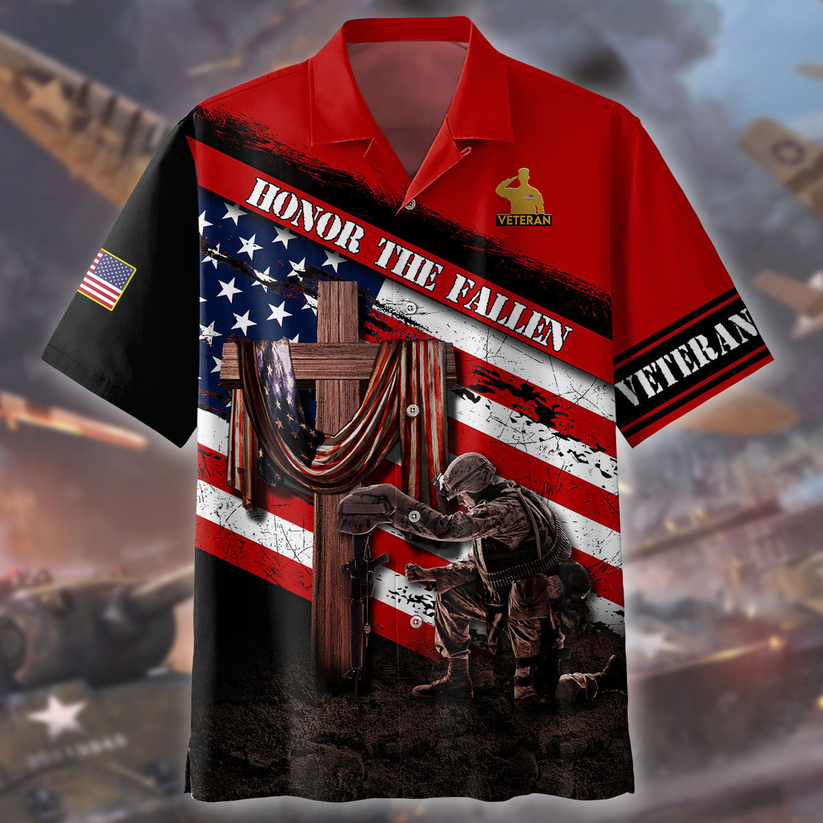 Honor The Fallen - Memorial Day - Unisex Polo With Pocket , Gifts for veterans