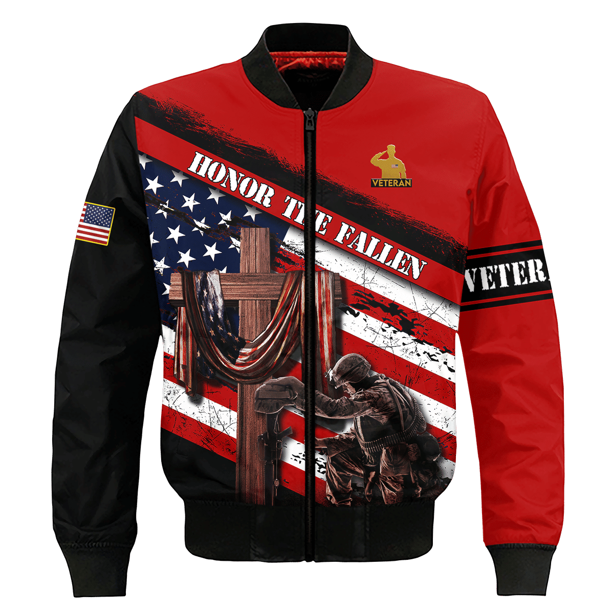 Honor The Fallen - Memorial Day - Unisex Polo With Pocket , Gifts for veterans